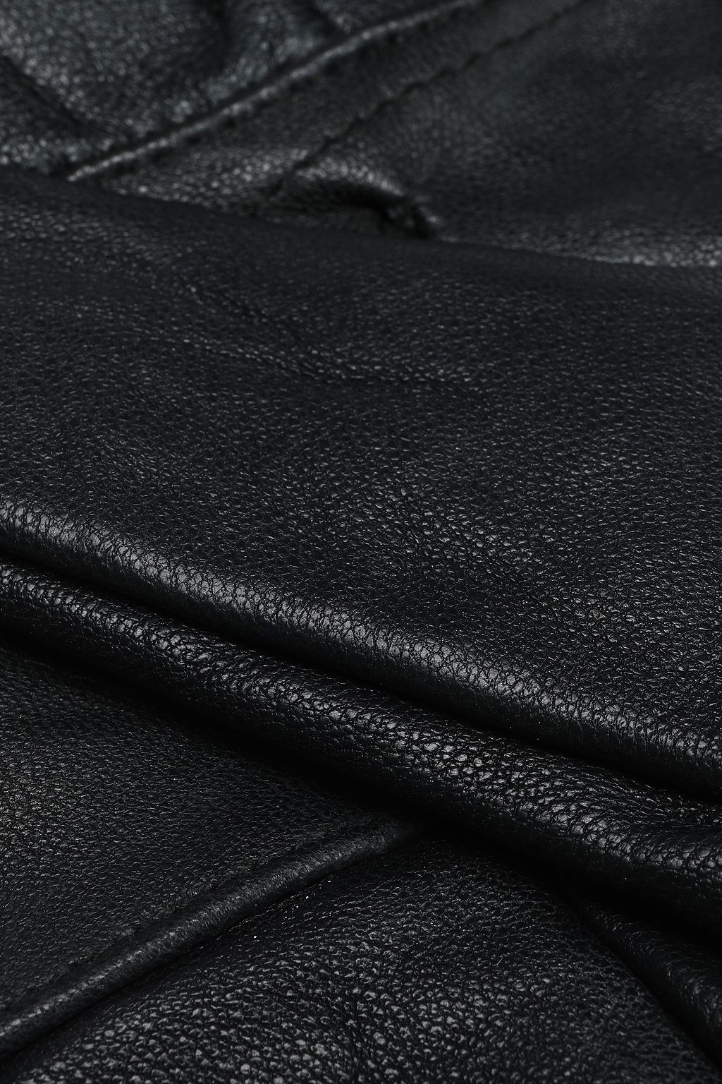 SURELL Faux fur-trimmed leather gloves