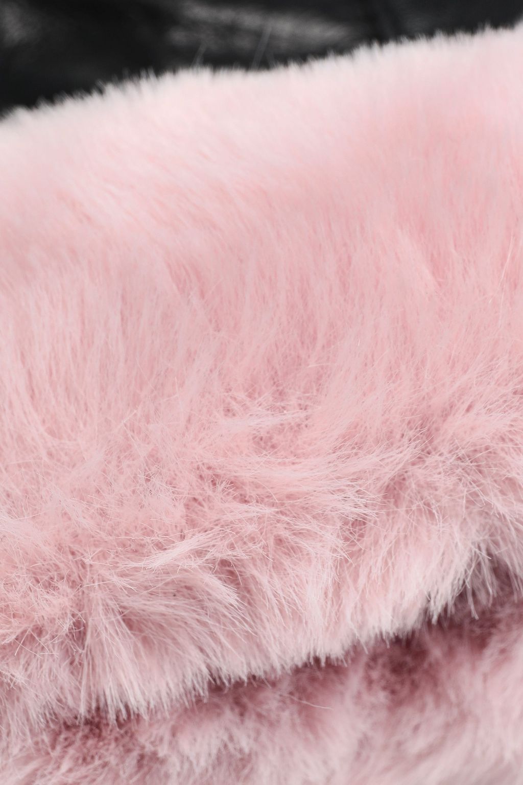SURELL Faux fur-trimmed leather gloves
