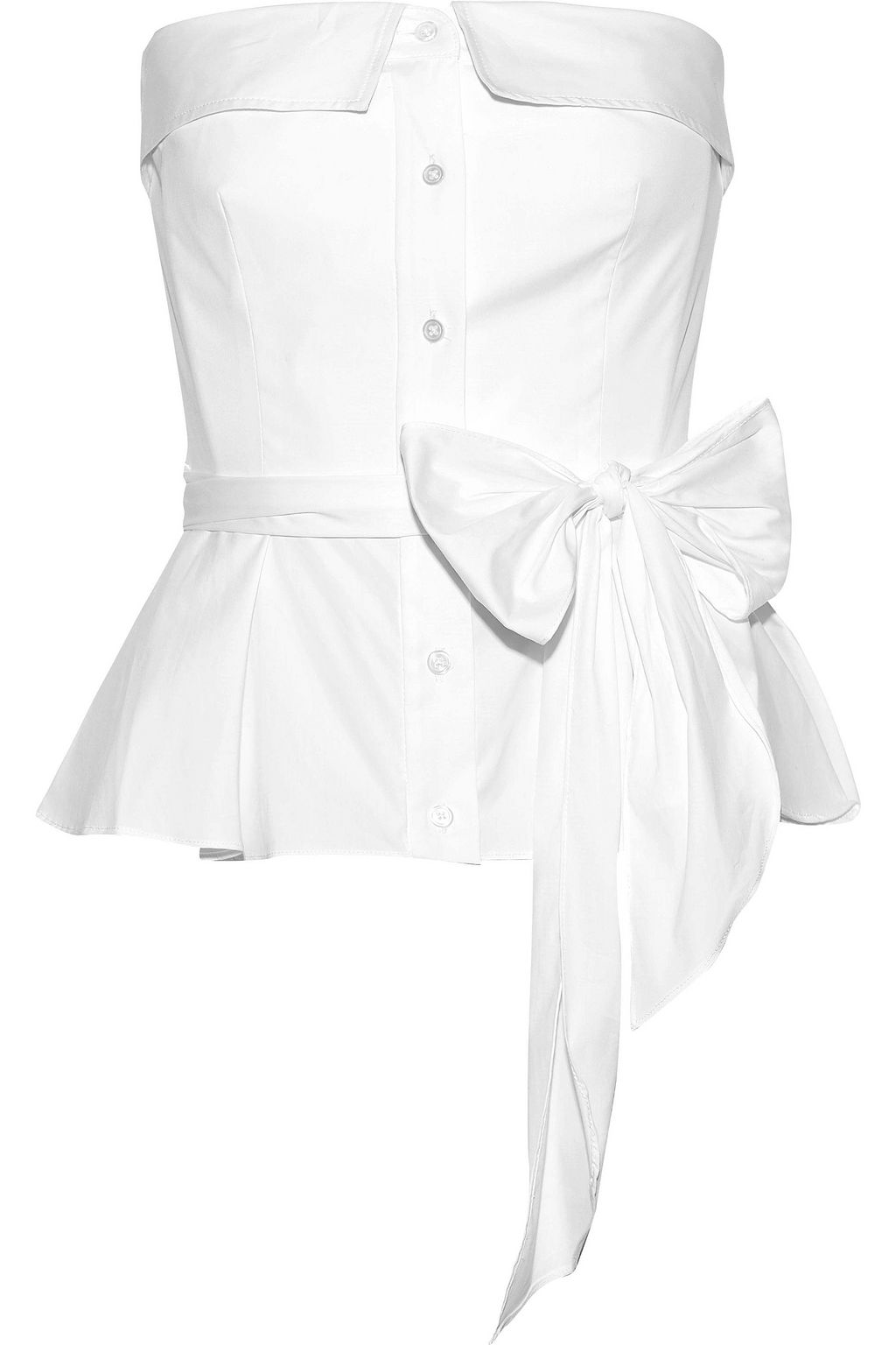 white cotton peplum top