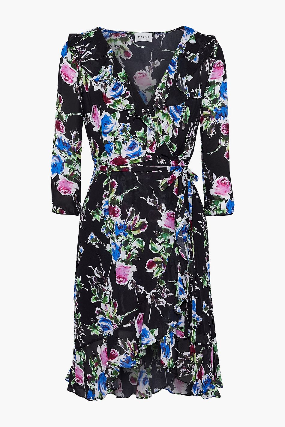 Milly Silk Wrap Dress For Sale 5ed1e 8e7d9