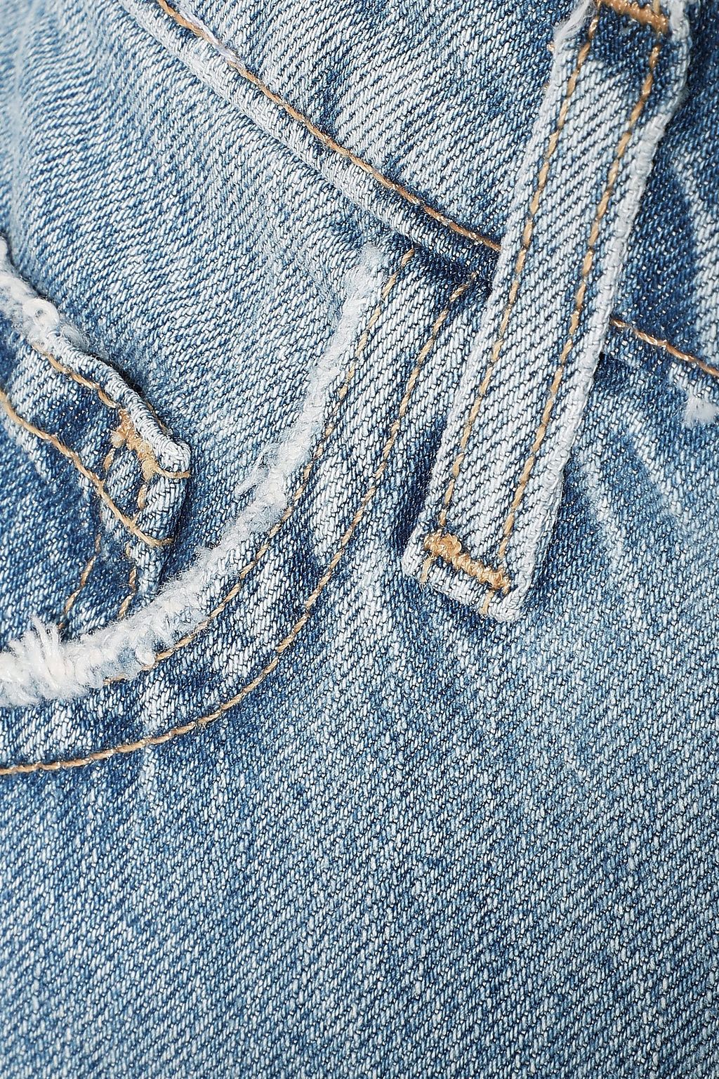 CURRENT/ELLIOTT The High Waist distressed denim mini skirt