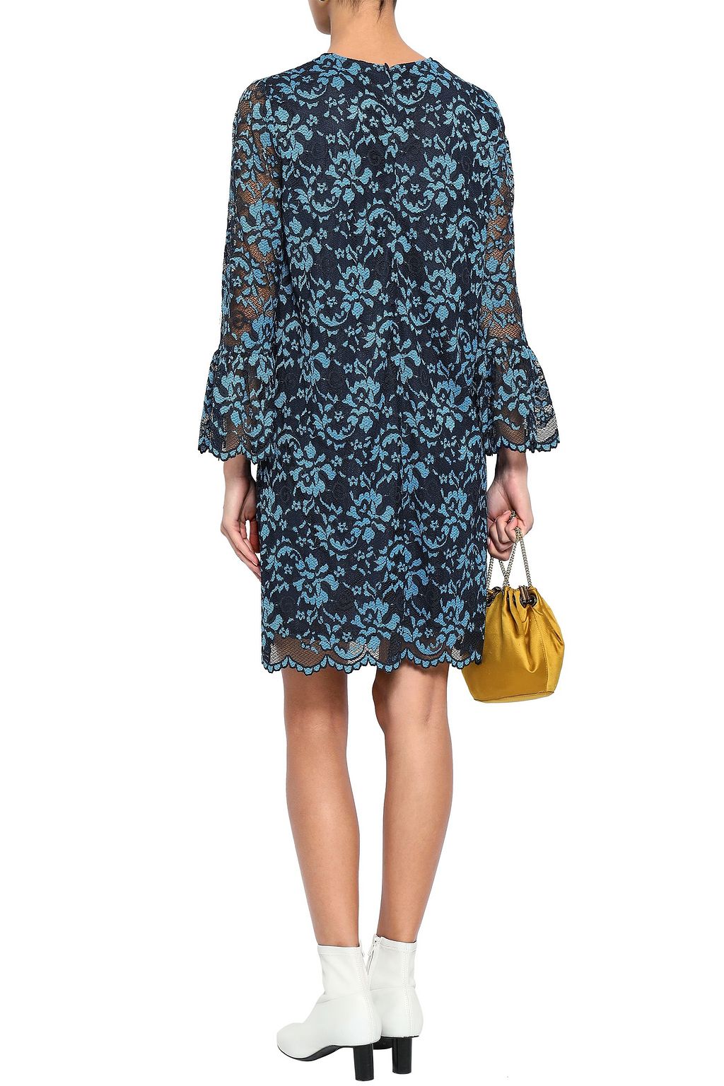 GANNI Flynn lace mini dress