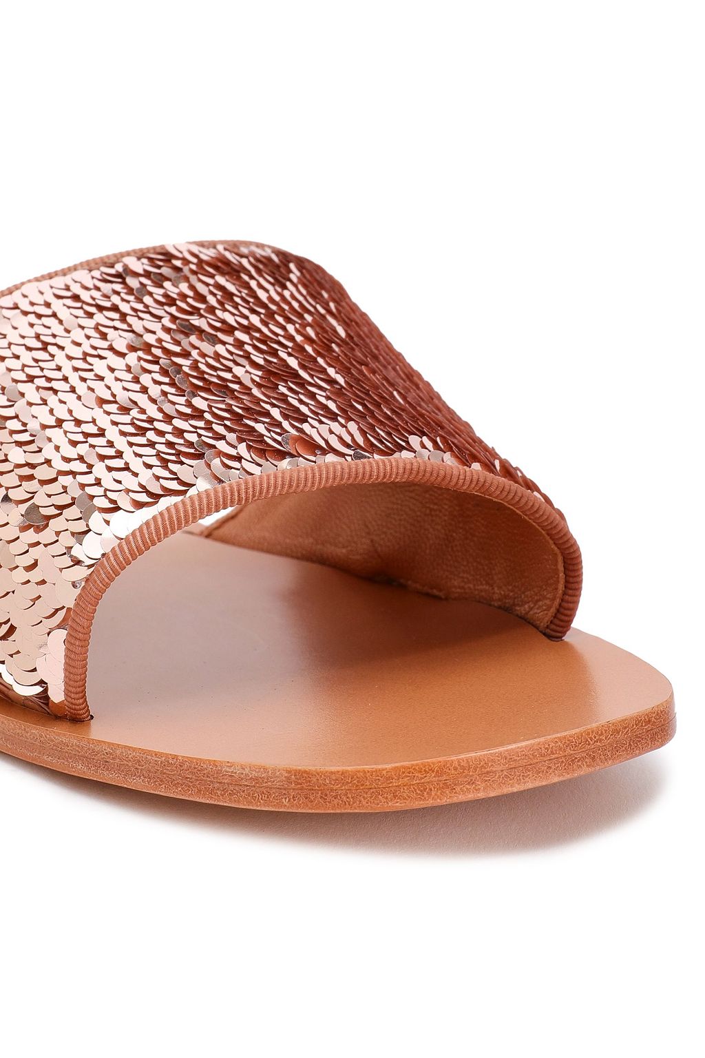 TORY BURCH Sequined knitted slides