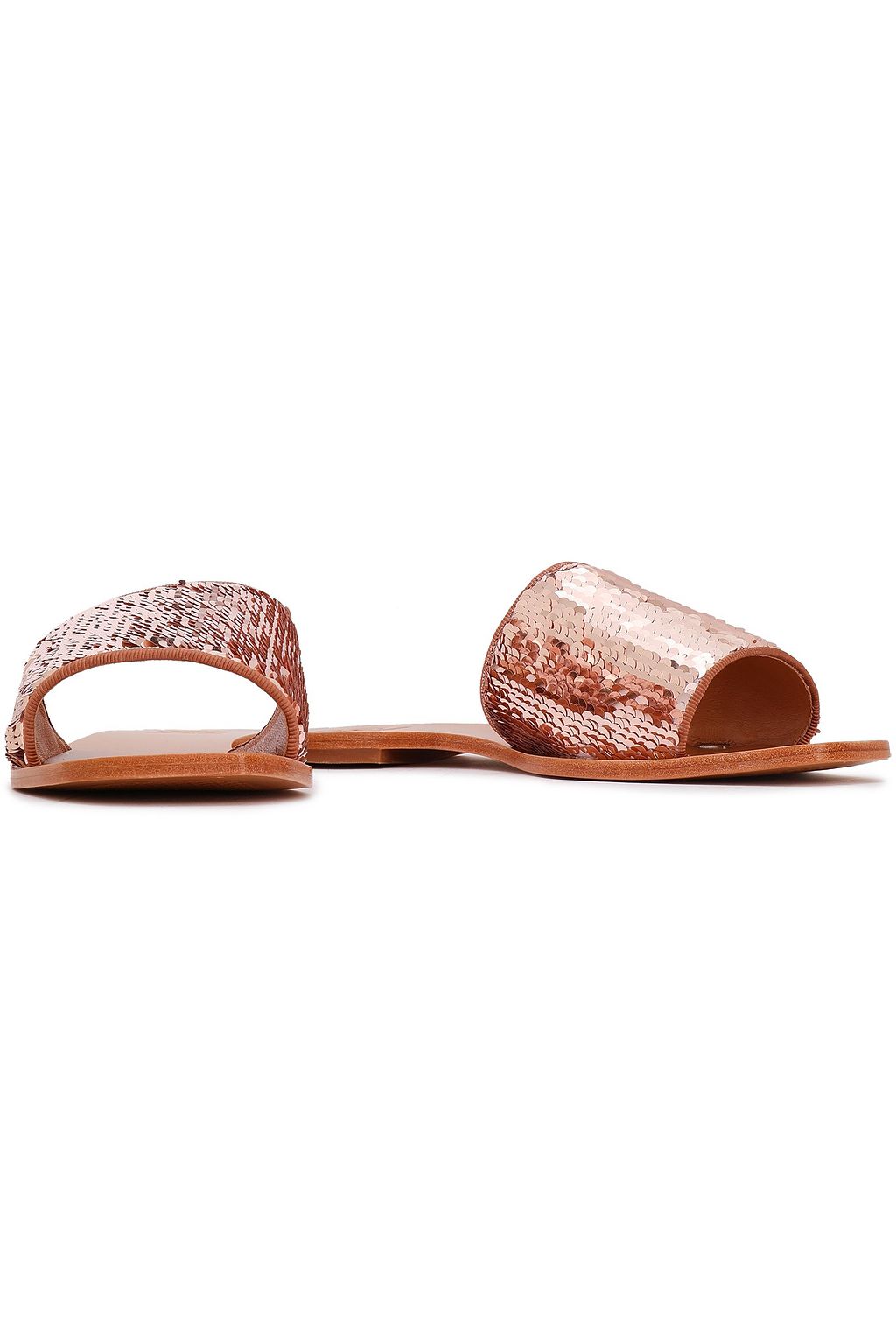 TORY BURCH Sequined knitted slides