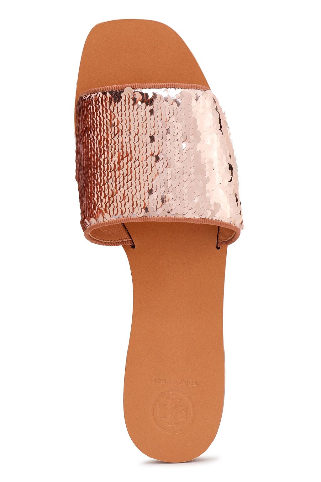 TORY BURCH Sequined knitted slides