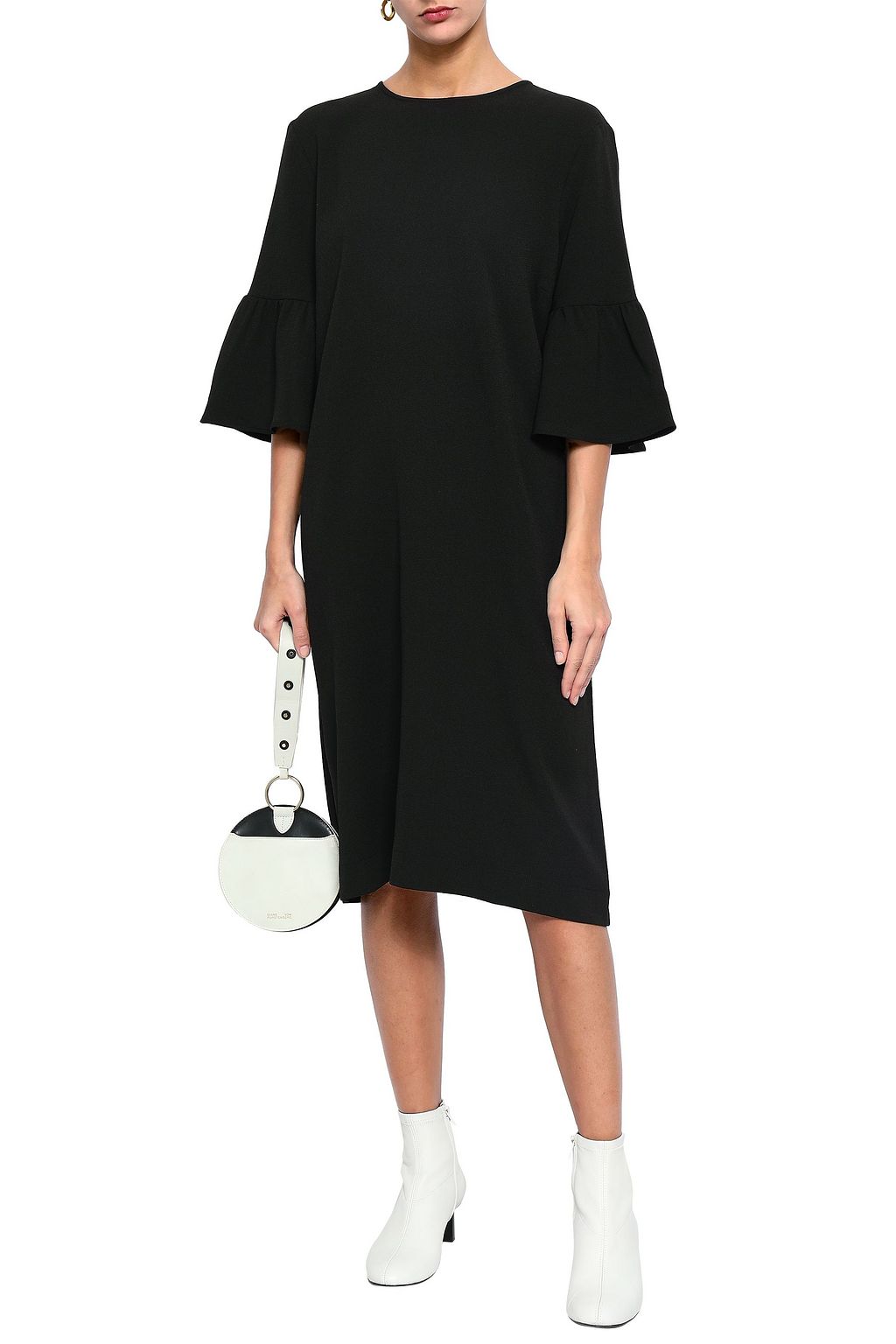 ganni clark dress black
