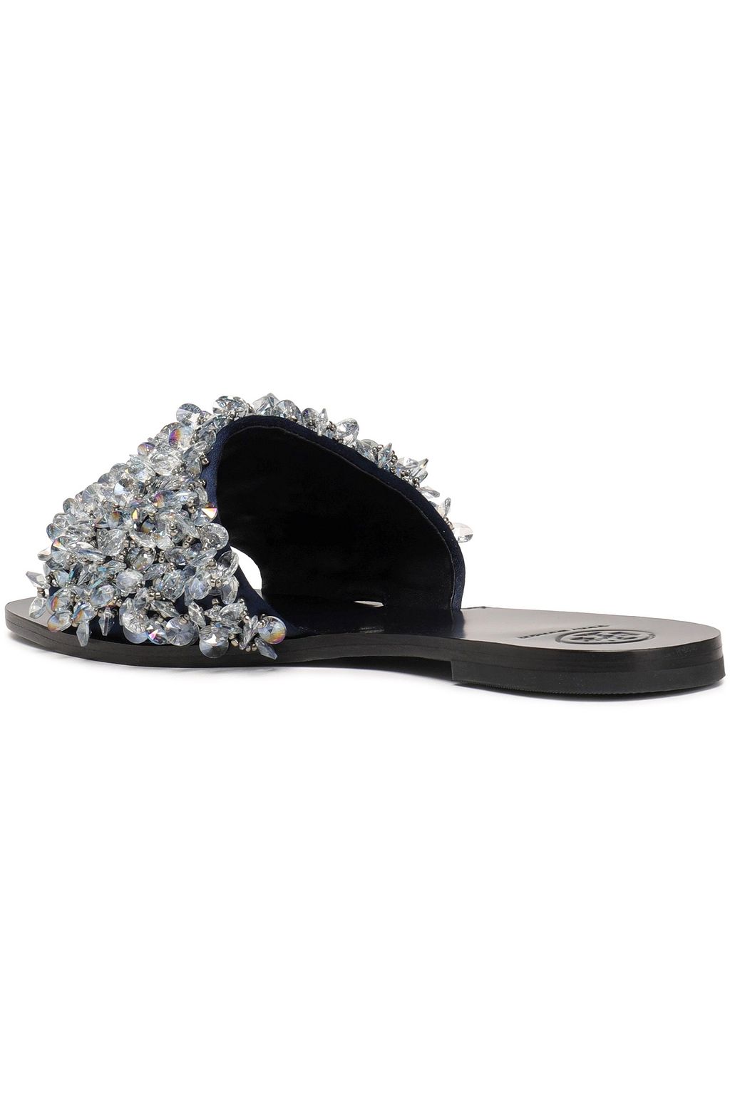 TORY BURCH Embellished satin slides