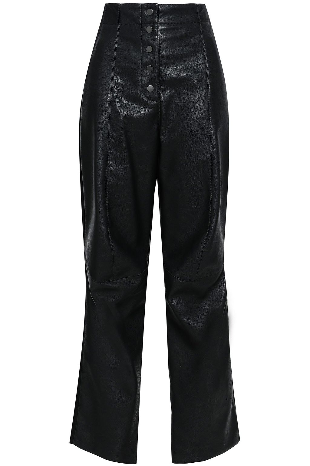faux leather straight leg pants