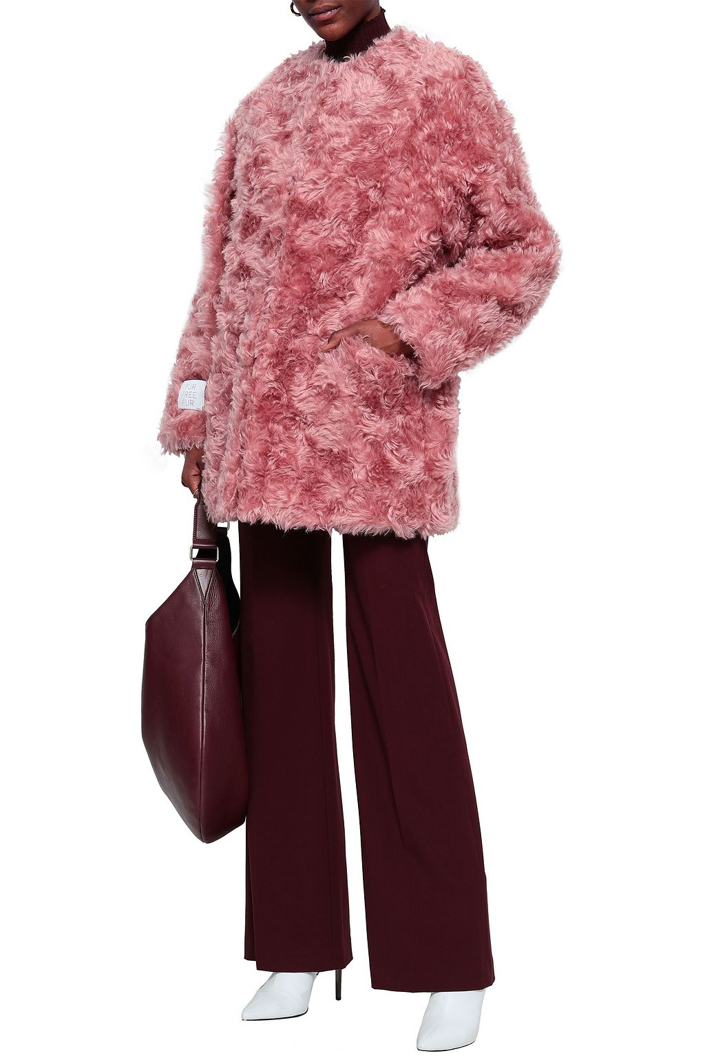 STELLA MCCARTNEY Mohair, cotton and wool-blend coat