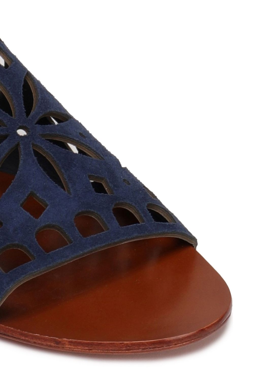 TORY BURCH Laser-cut suede sandals