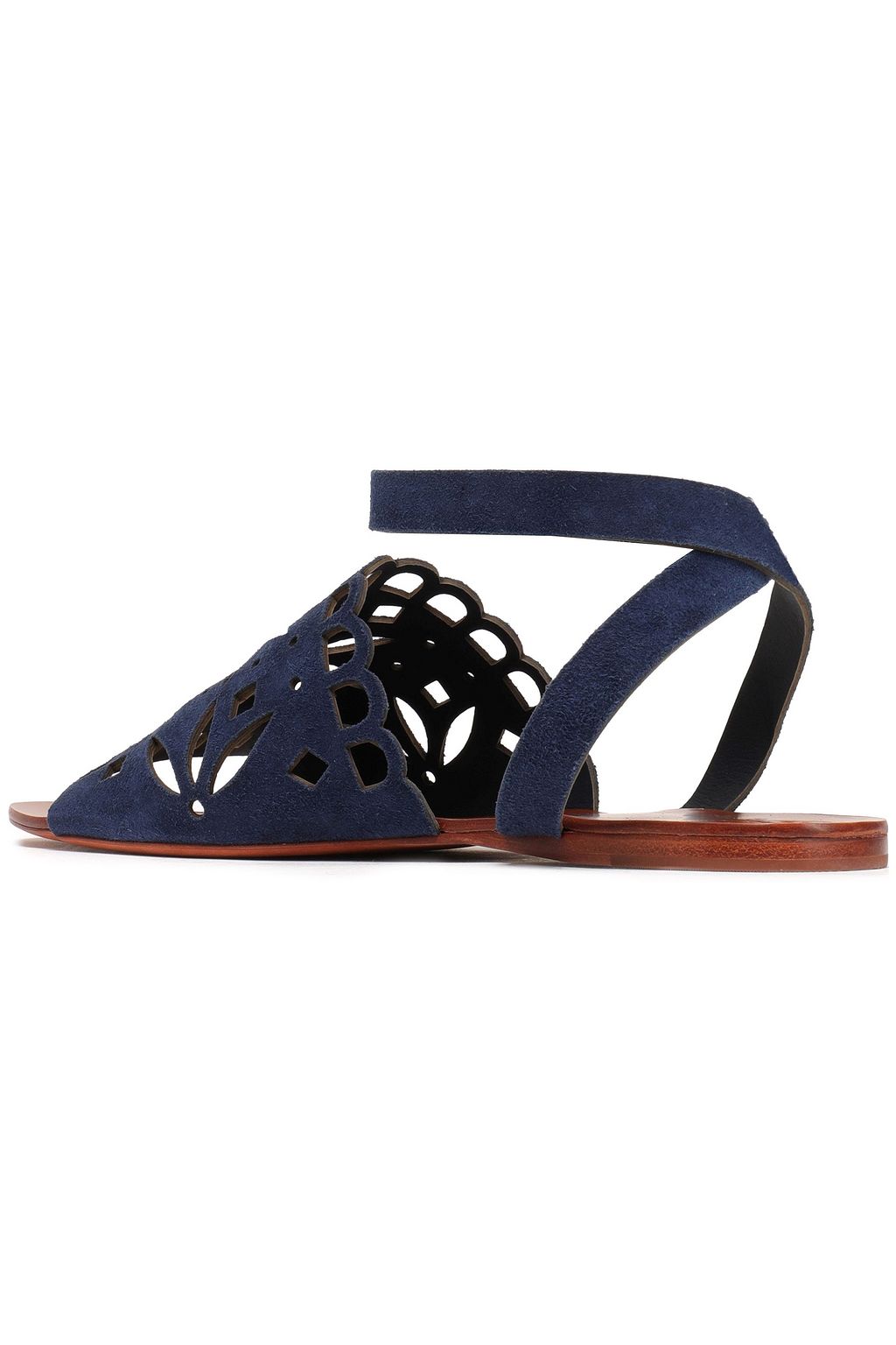 TORY BURCH Laser-cut suede sandals