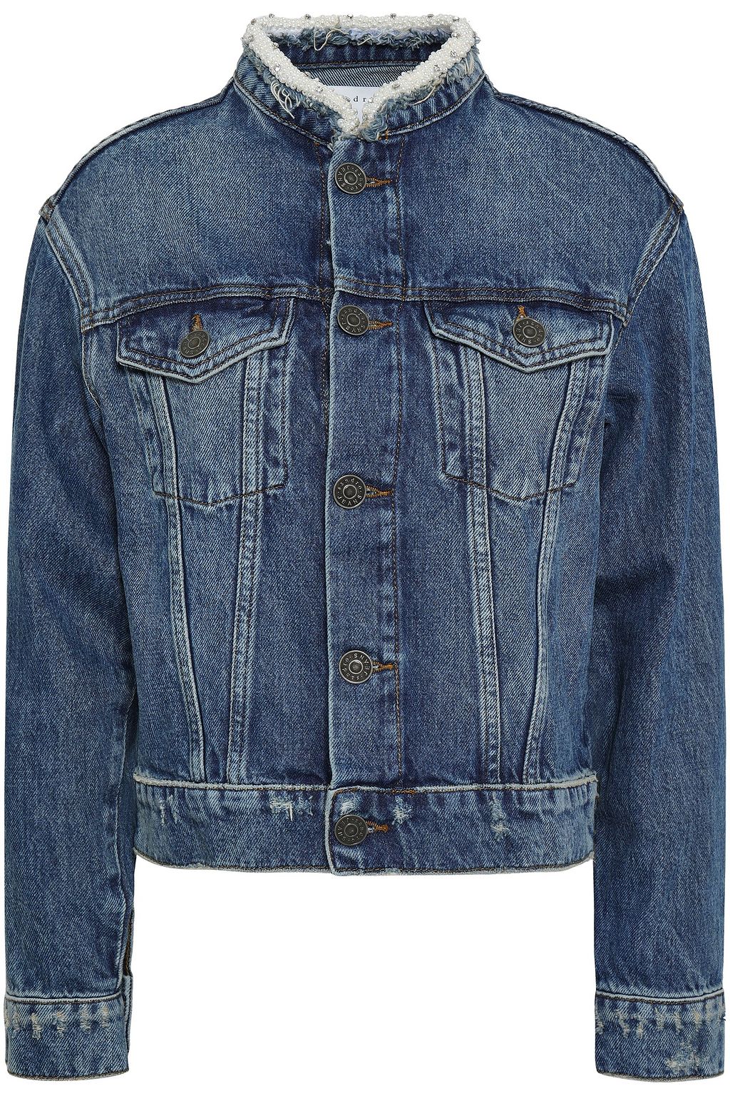 sandro embellished denim jacket