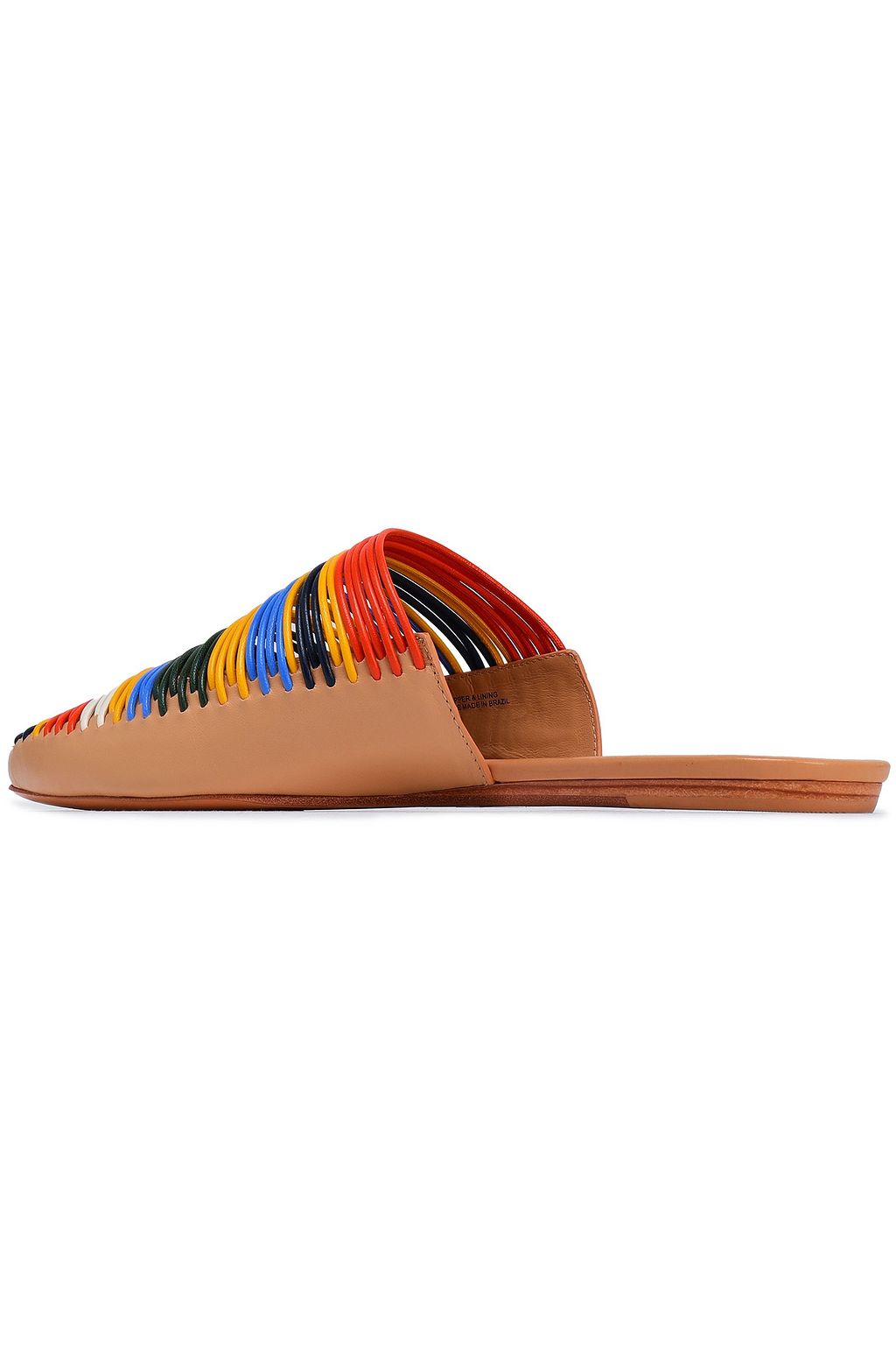 TORY BURCH Cutout leather slippers