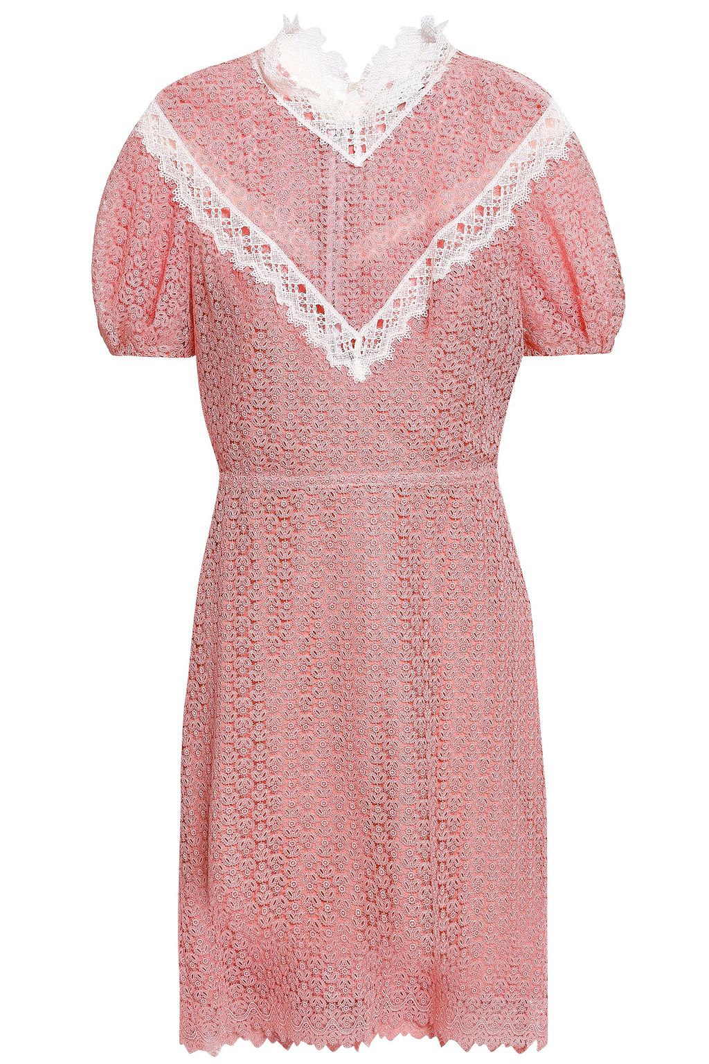 pink lace mini dress