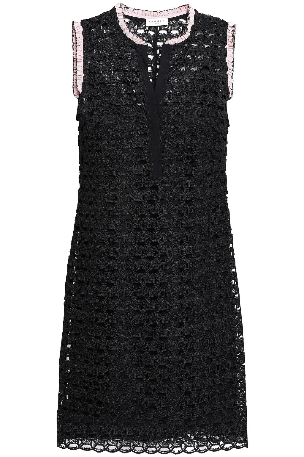 SANDRO Crochetknit mini dress THE