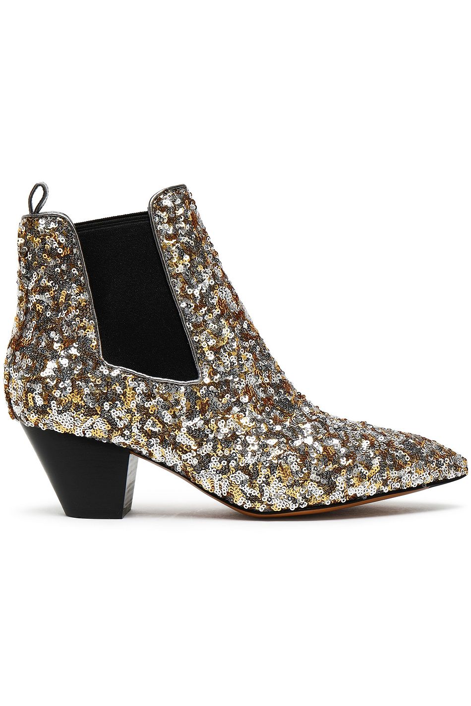 sequin ankle boots