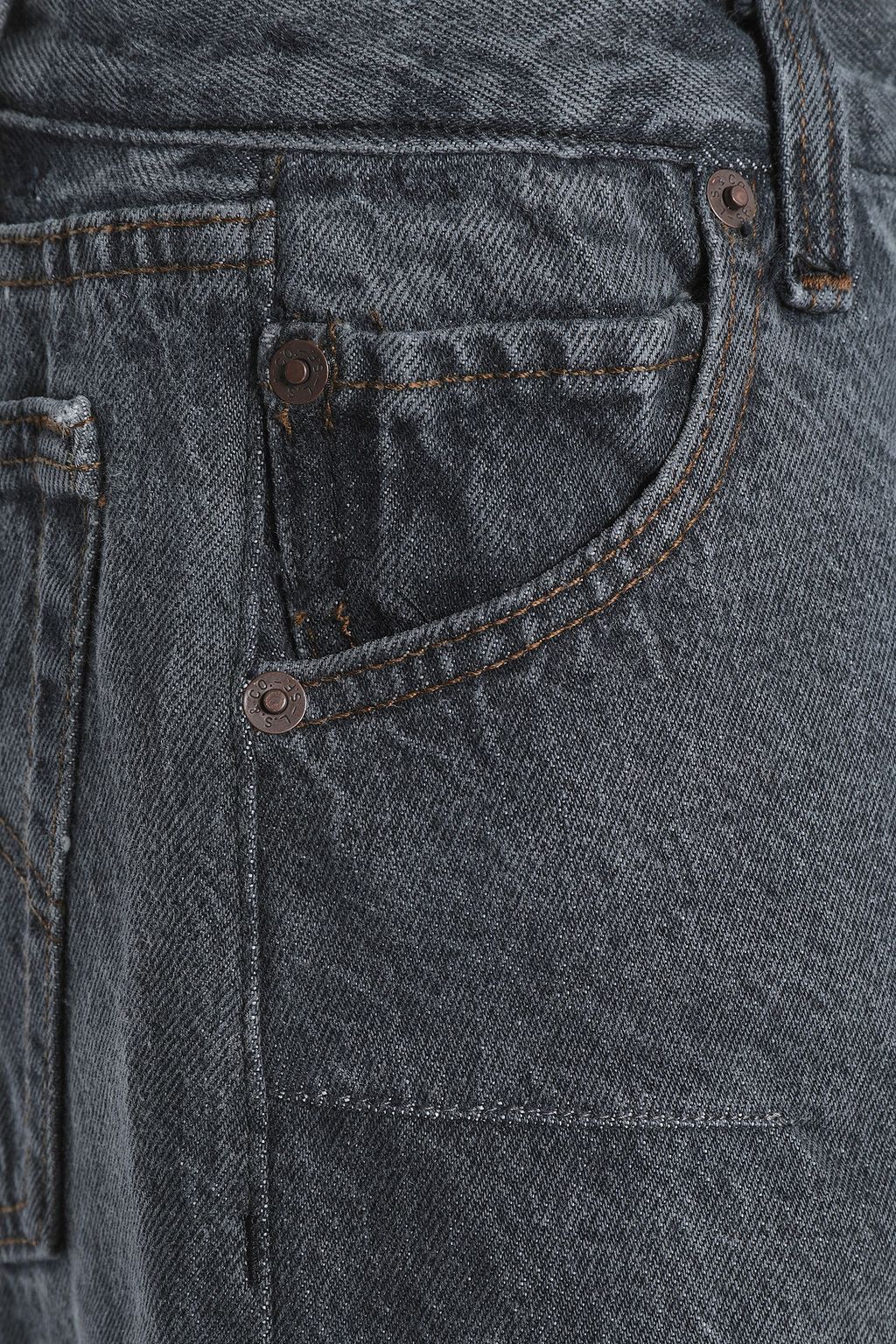 RE/DONE BY LEVI'S Frayed denim mini skirt