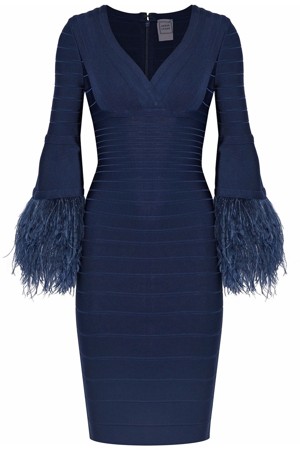 herve leger feather dress