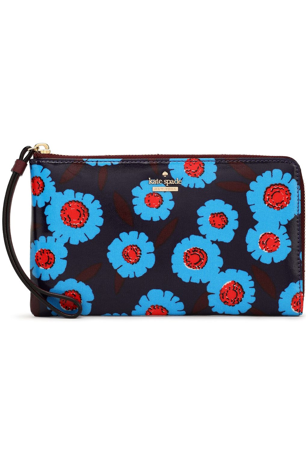 kate spade blue floral wallet
