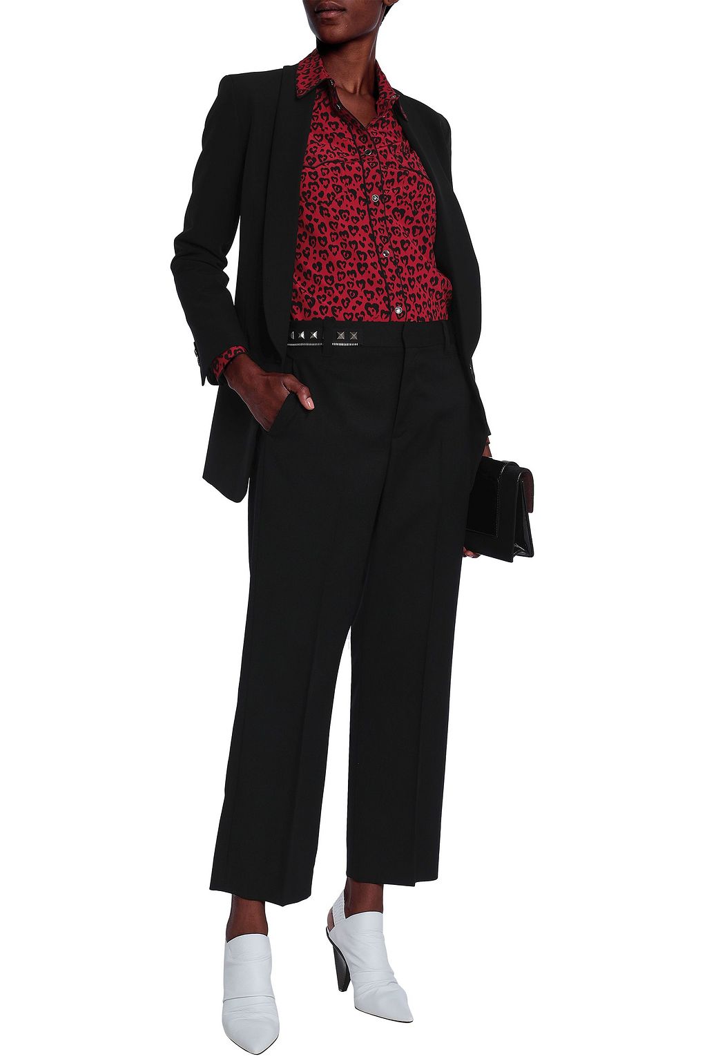 MARC JACOBS Studded wool straight-leg pants