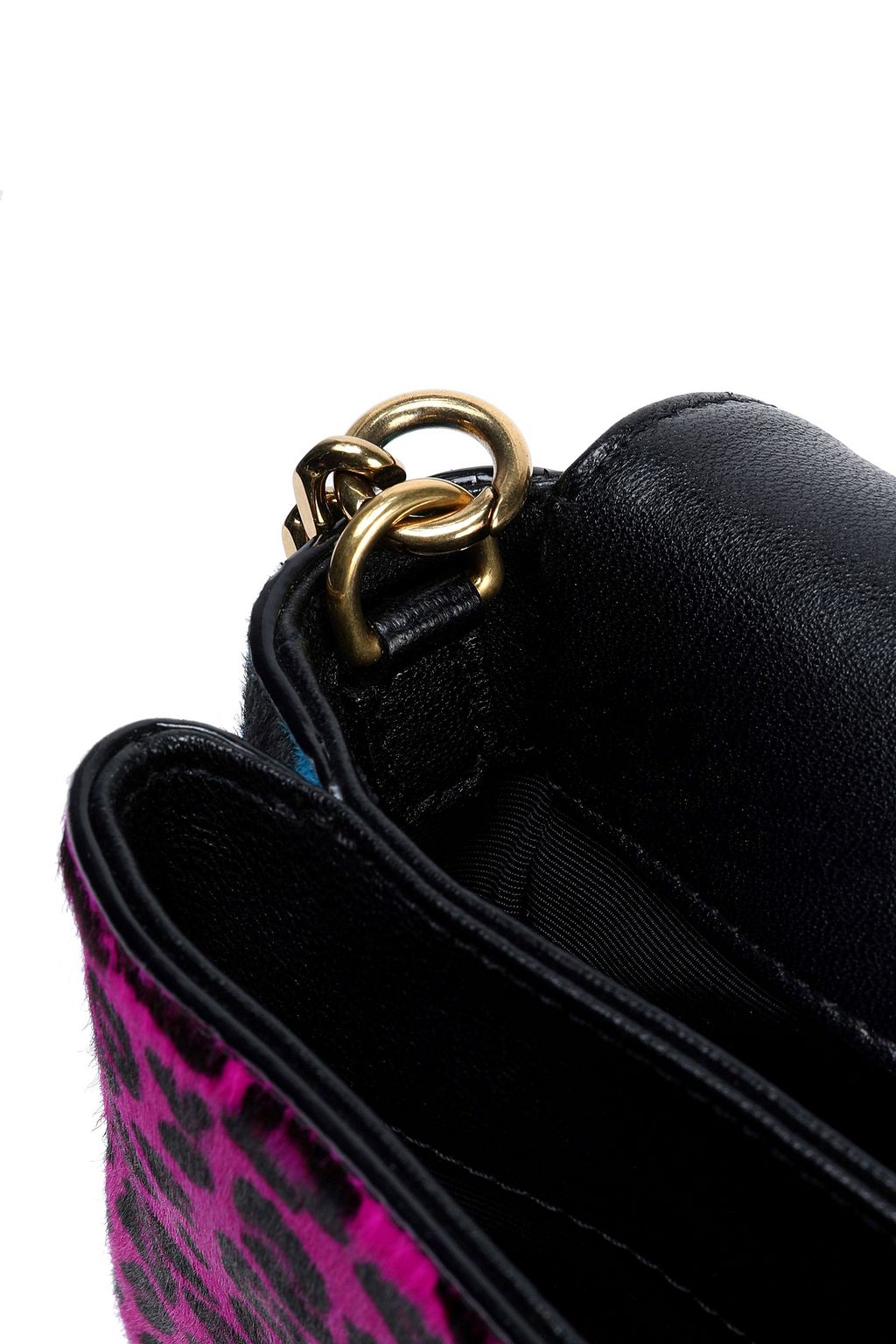 MARC JACOBS Embellished animal-print calf hair shoulder bag