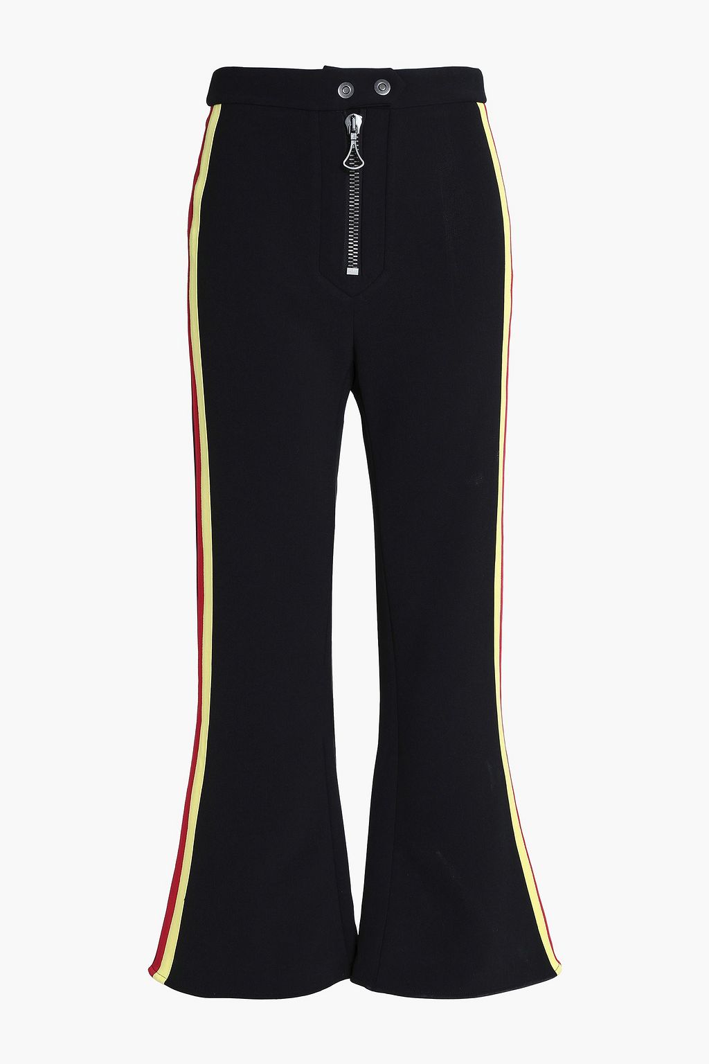 Riviera striped twill kick flare pants