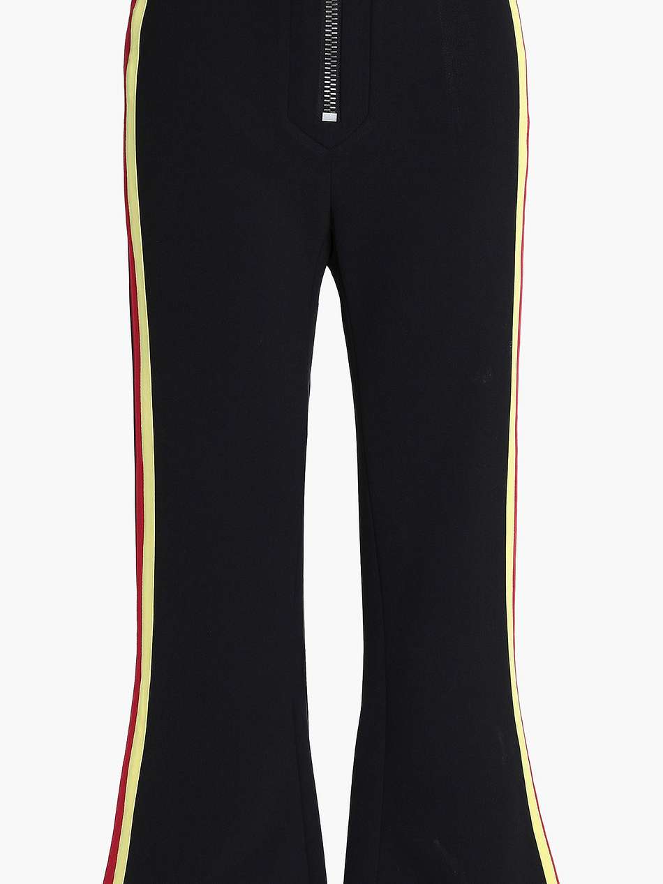 riviera striped twill kick-flare pants
