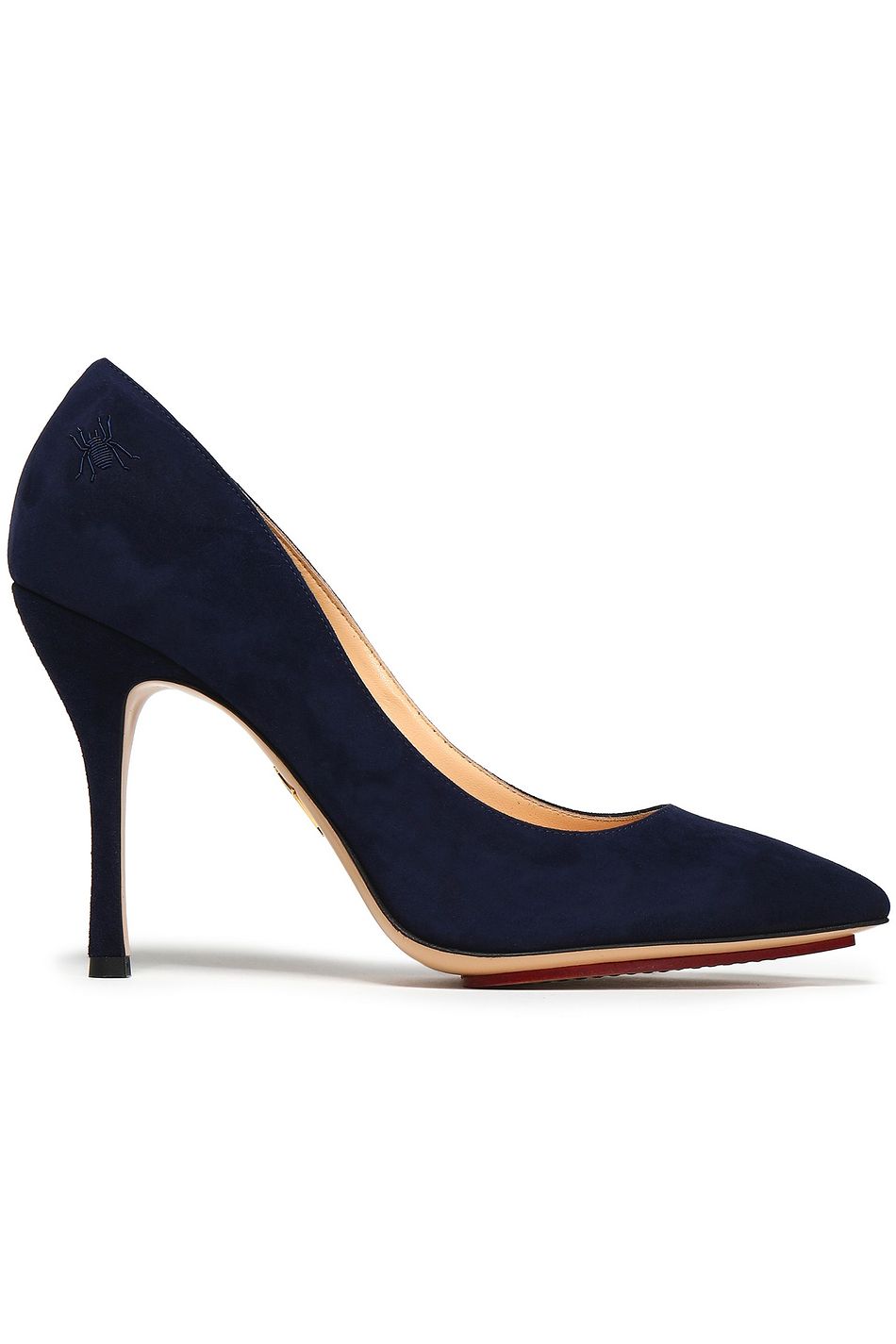 navy suede pumps