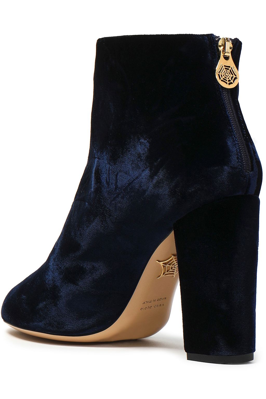 CHARLOTTE OLYMPIA Alba velvet ankle boots