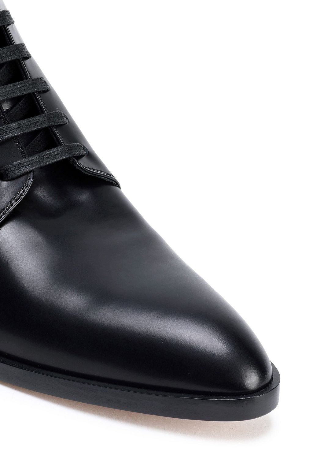 GIANVITO ROSSI Lace-up glossed-leather ankle boots