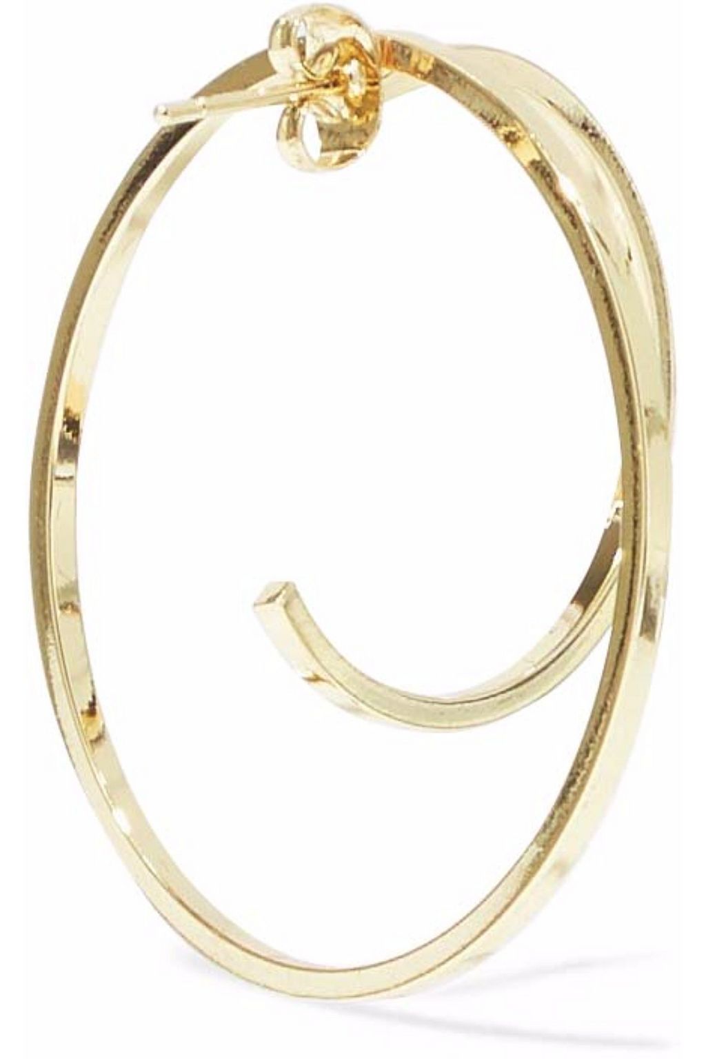 IRIS & INK Marie 18-karat gold-plated sterling silver earrings