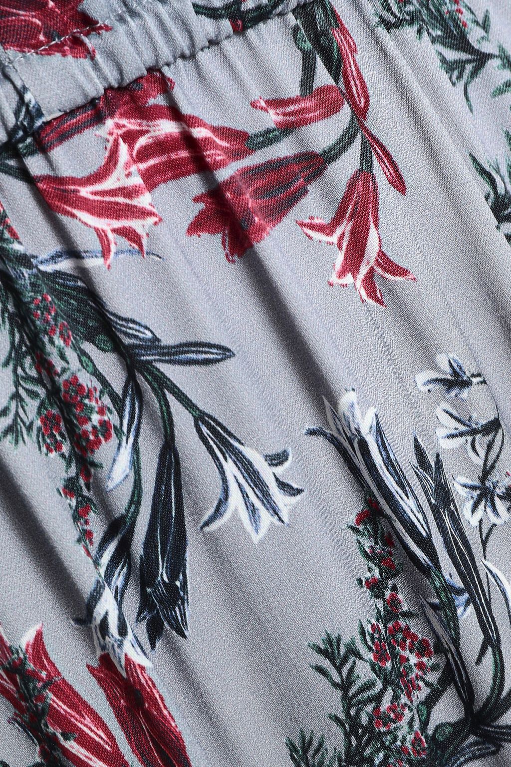 HOUSE OF DAGMAR Vara cutout floral-print crepe de chine maxi dress