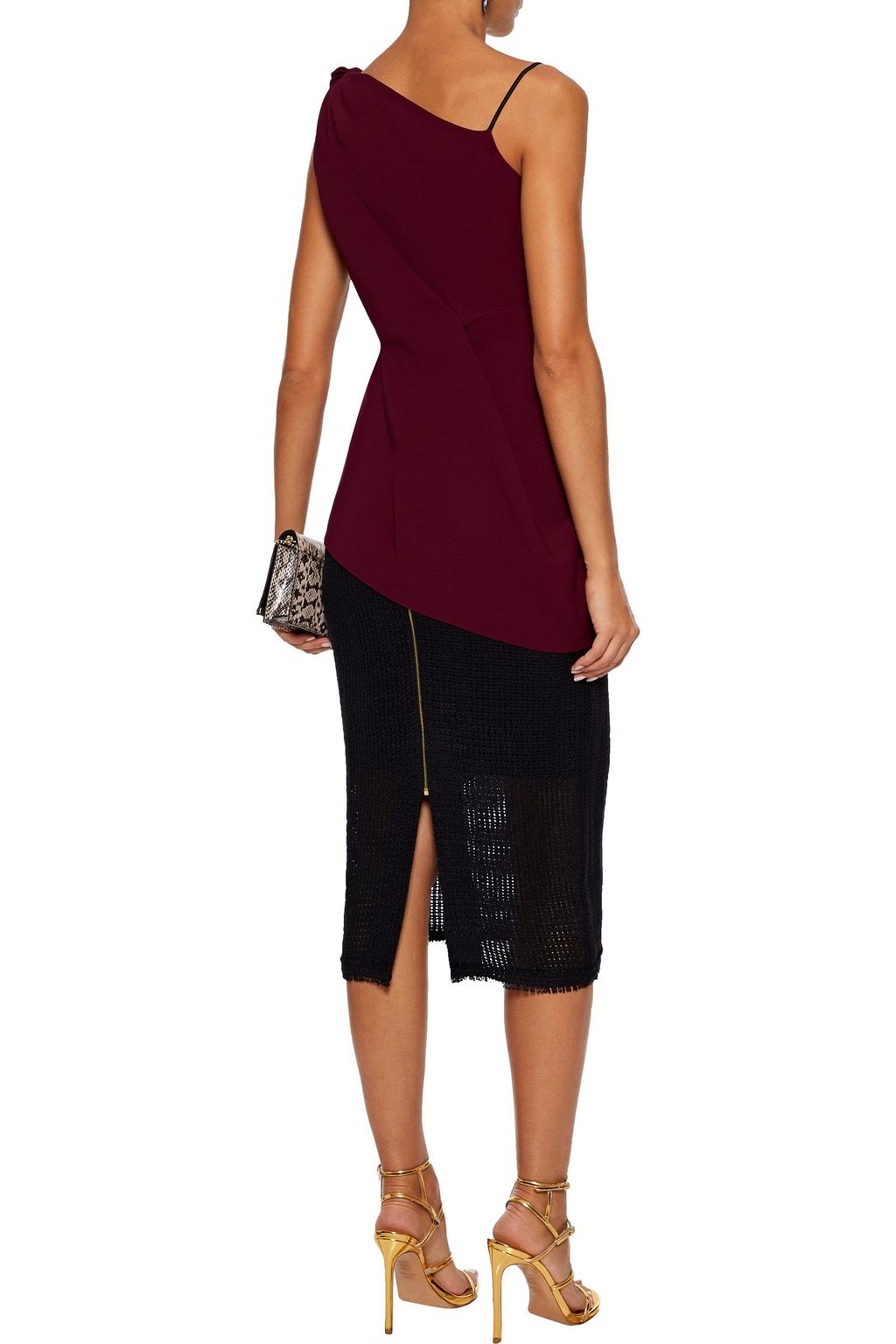 ROLAND MOURET Goxhill draped crepe top
