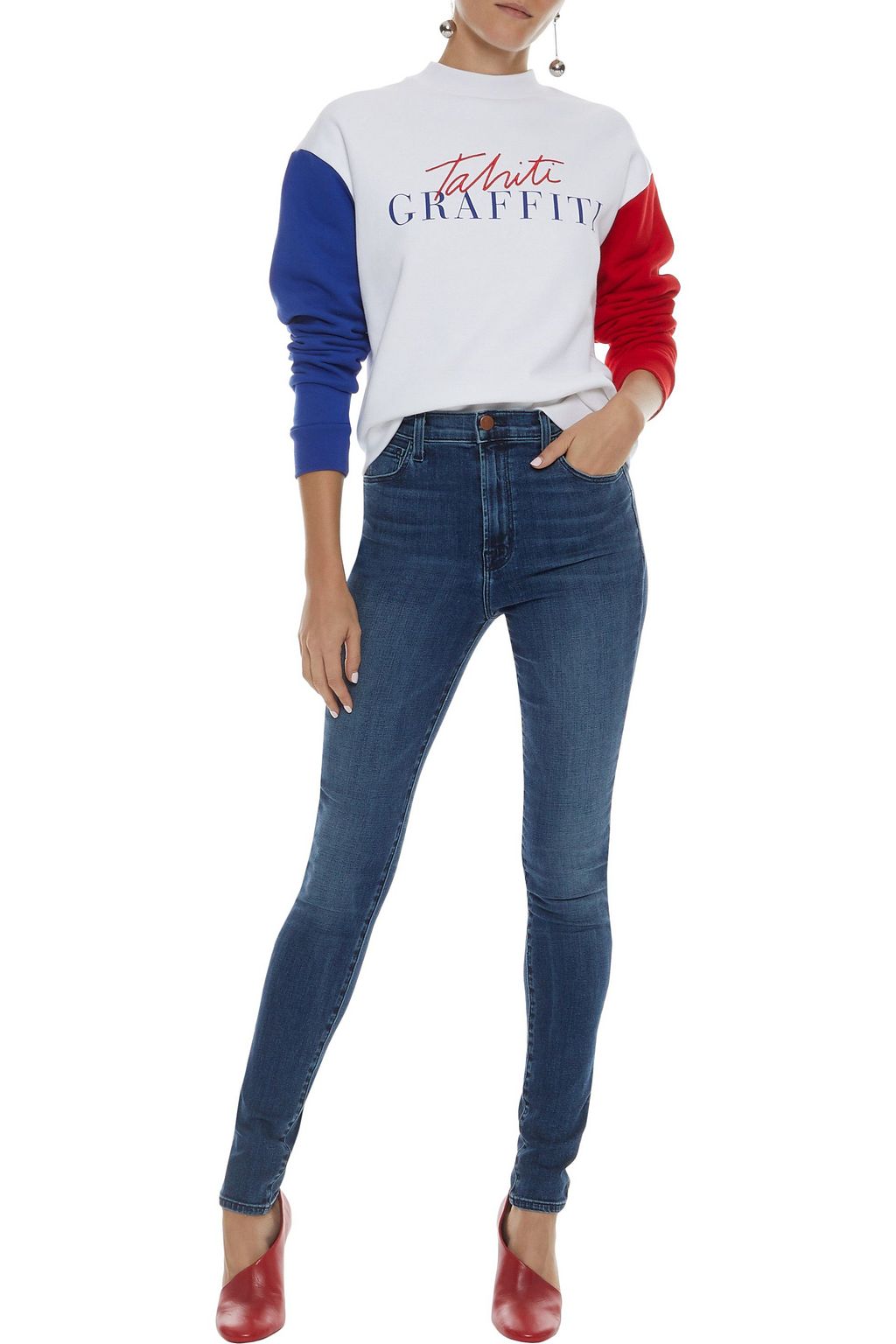 J BRAND Carolina faded high-rise skinny jeans