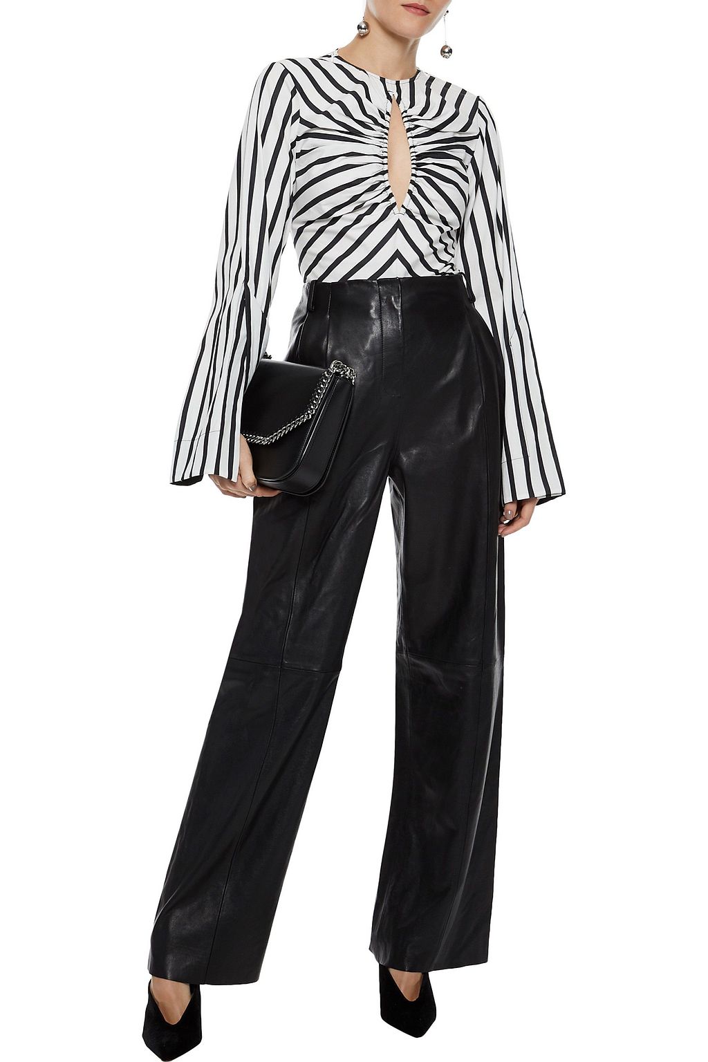 VEDA Bess leather wide-leg pants