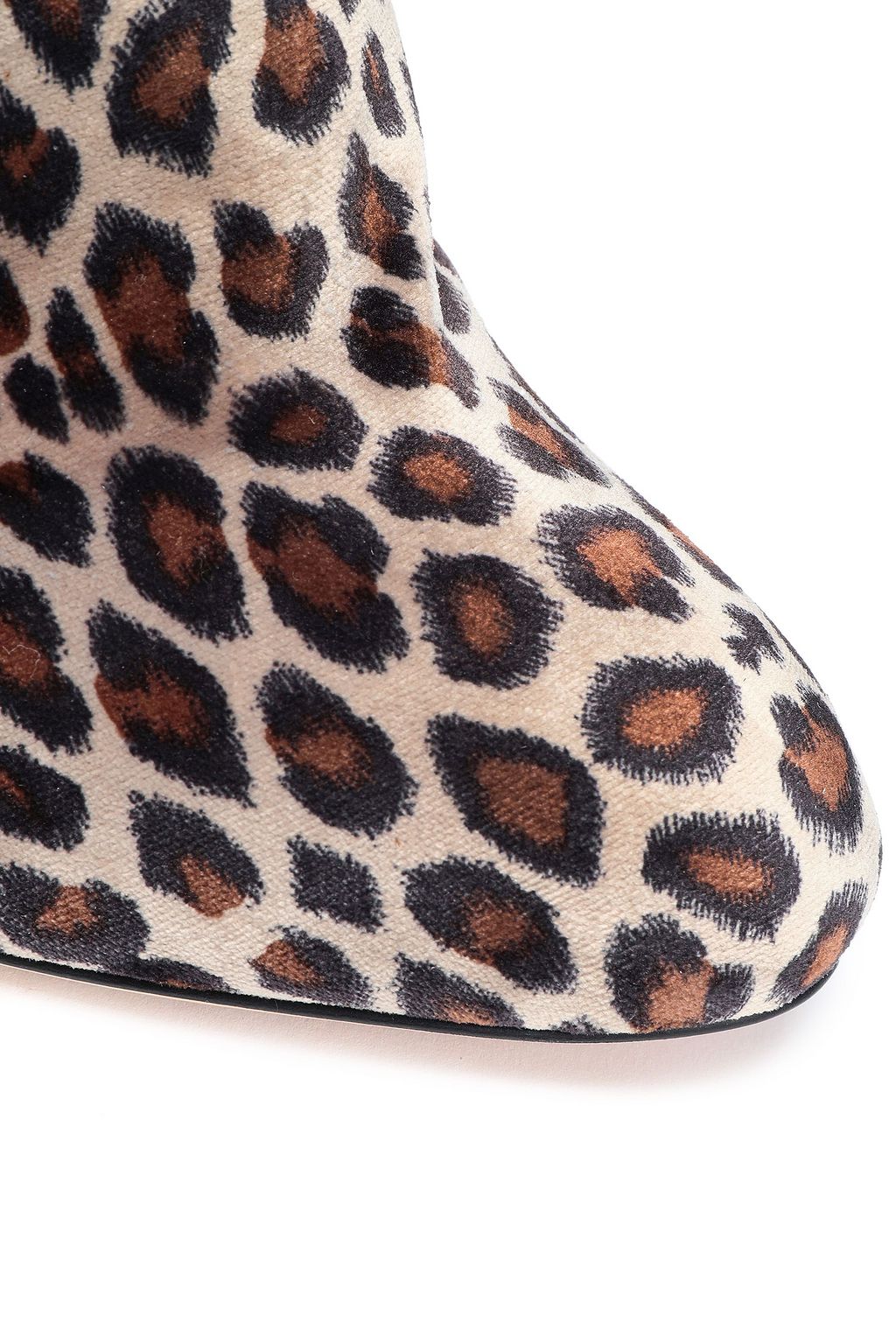 CHARLOTTE OLYMPIA Alba leopard-print velvet ankle boots