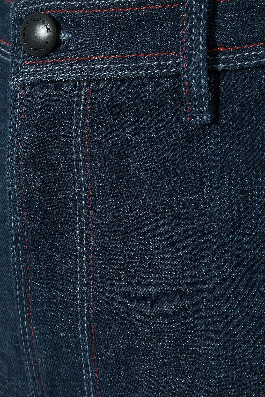 SONIA RYKIEL Cropped two-tone mid-rise wide-leg jeans