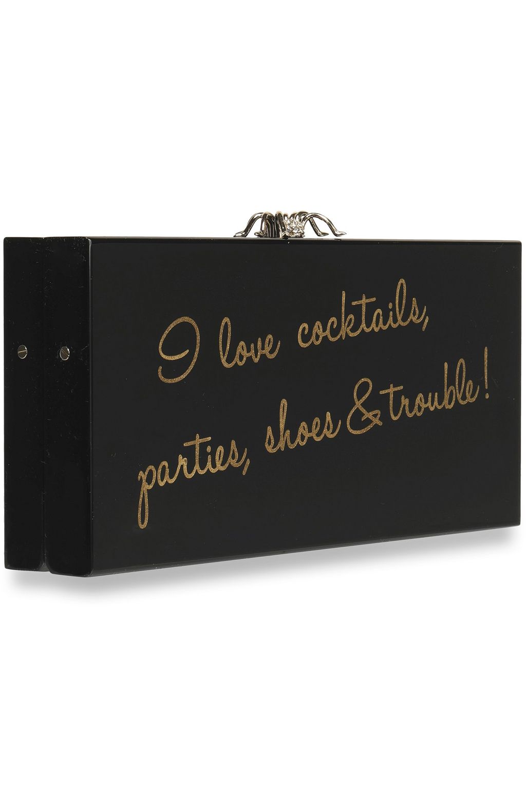 CHARLOTTE OLYMPIA Drink Up Penelope! embellished perspex clutch