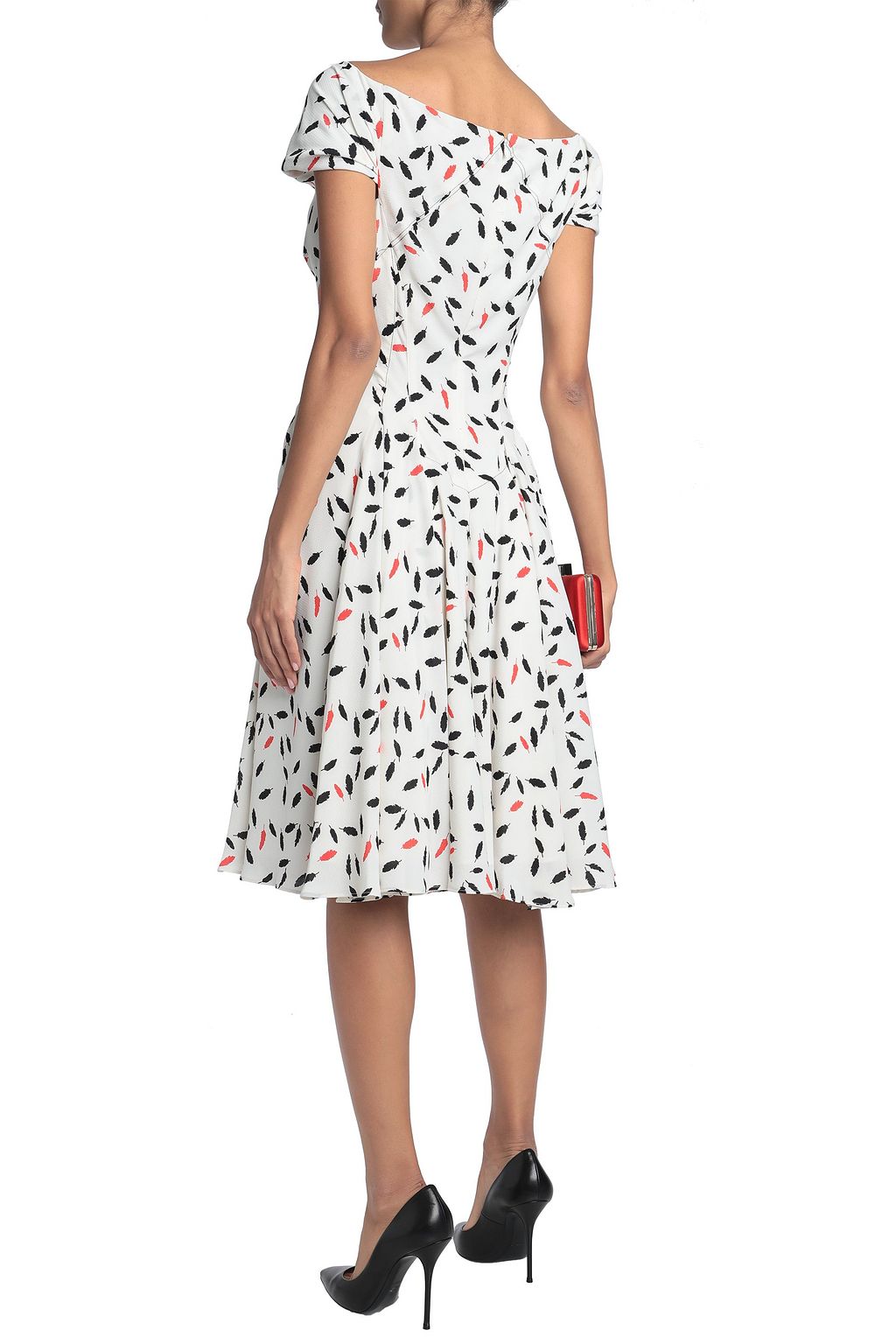 ZAC POSEN Printed crepe dress