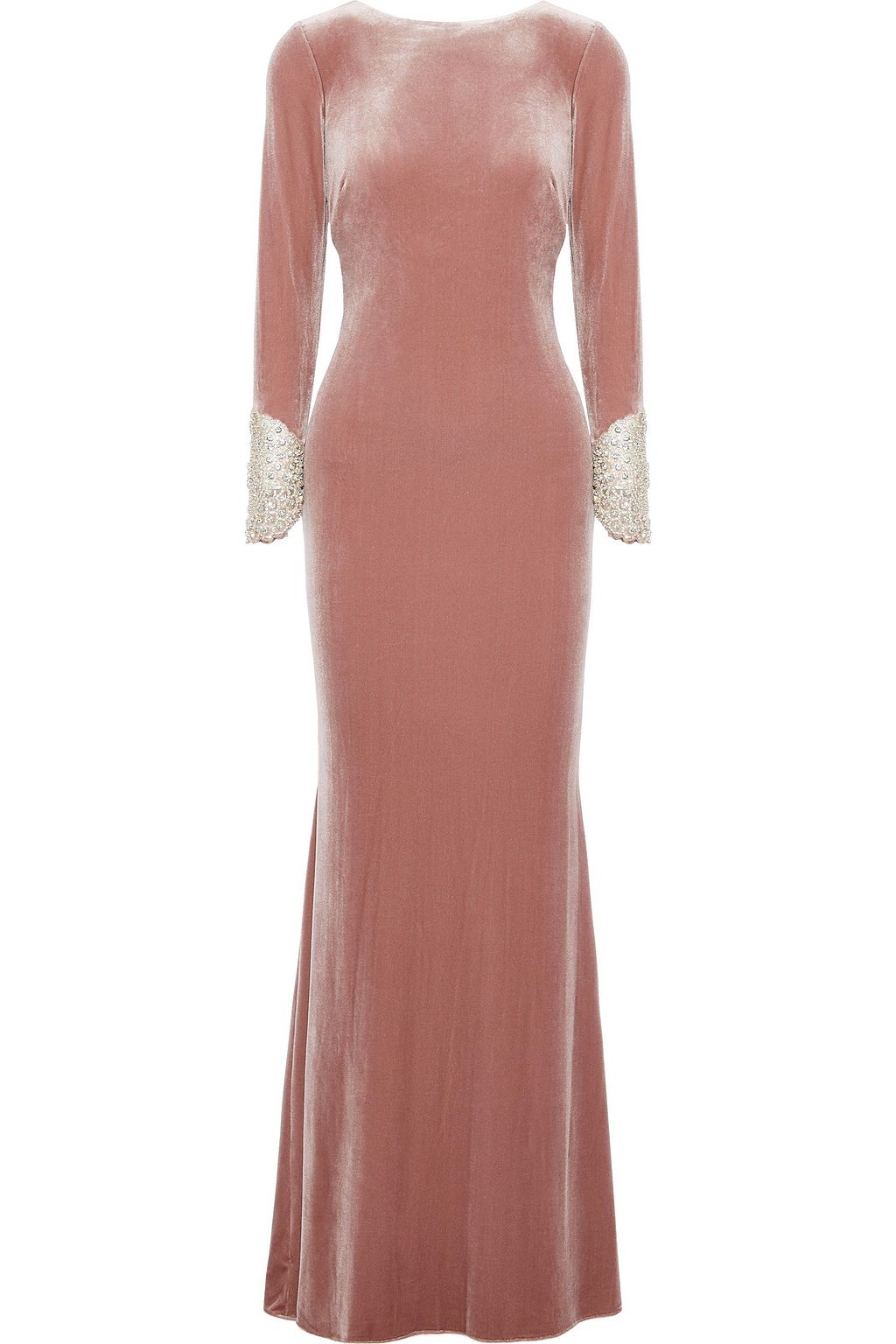 badgley mischka velvet gown