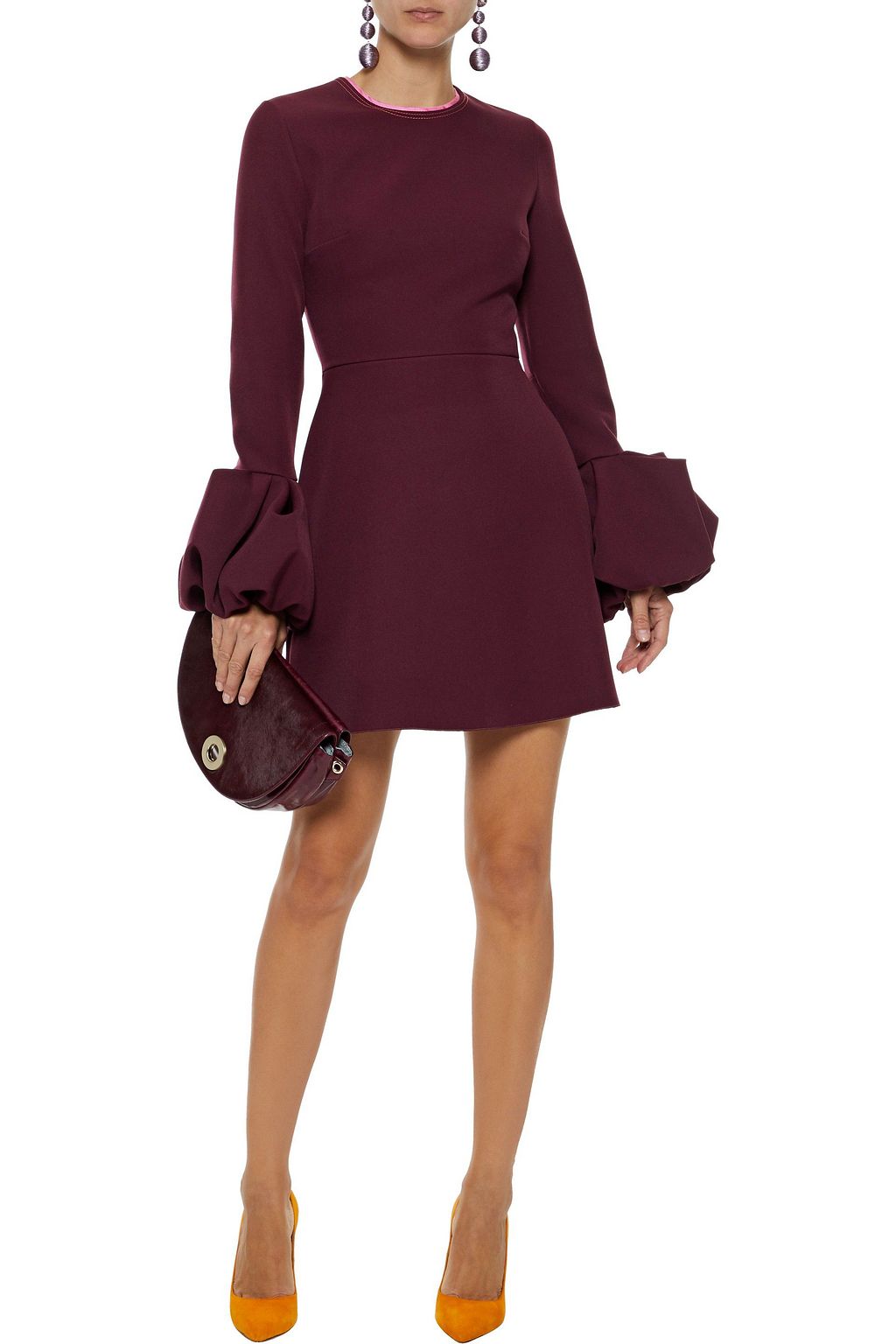 ROKSANDA Fluted crepe mini dress