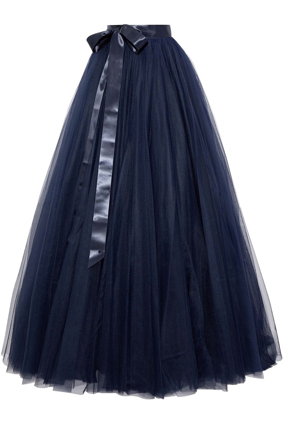 navy tulle maxi skirt
