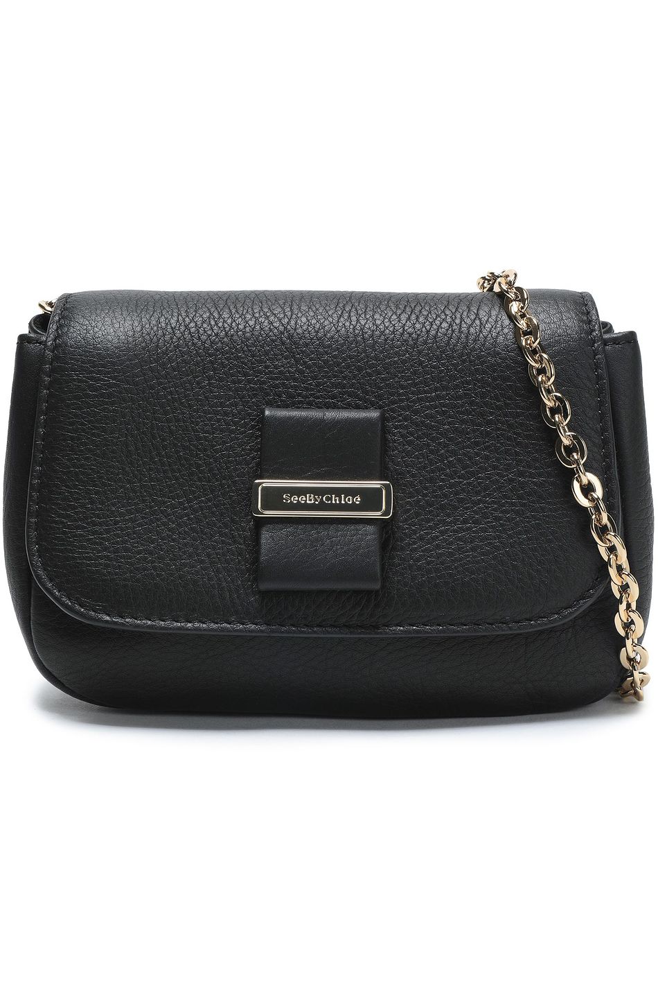 see by chloe textured leather shoulder bag