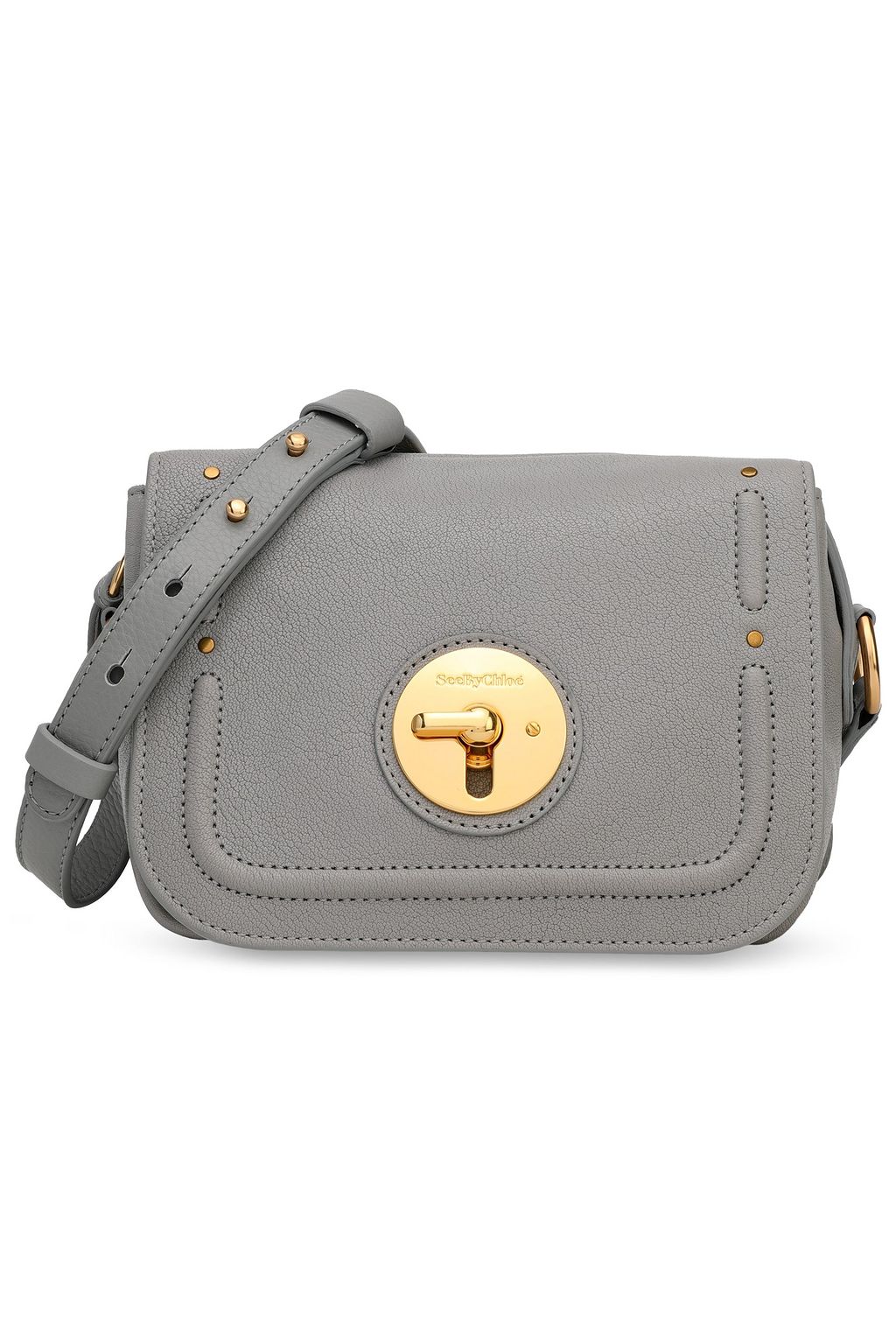 see by chloe textured leather shoulder bag