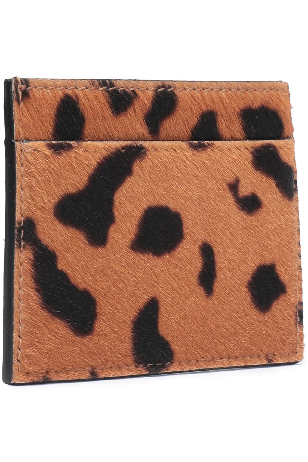 CHARLOTTE OLYMPIA Embroidered printed calf hair cardholder