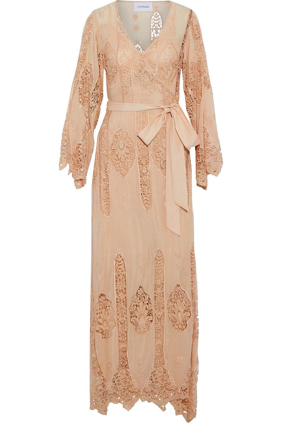 cotton wrap maxi dress