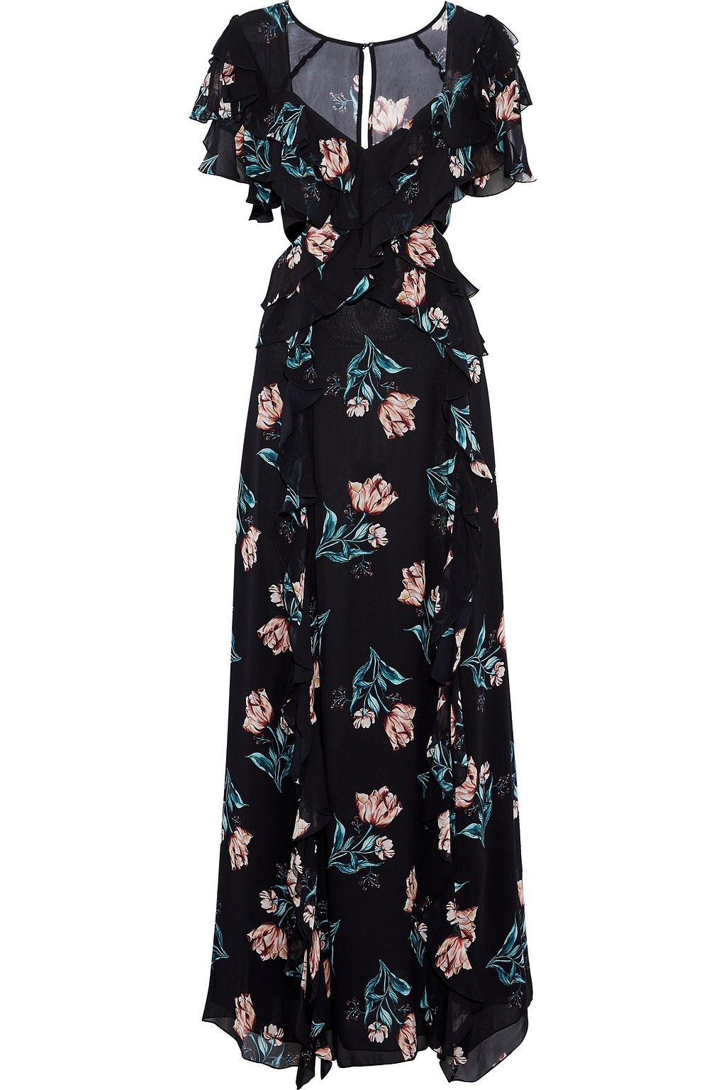 silk chiffon maxi dress