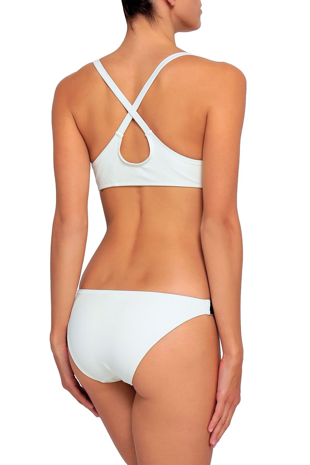 SOLID & STRIPED Button-embellished bikini briefs