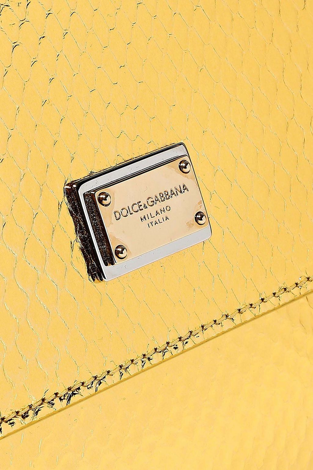 DOLCE&GABBANA Metallic python shoulder bag