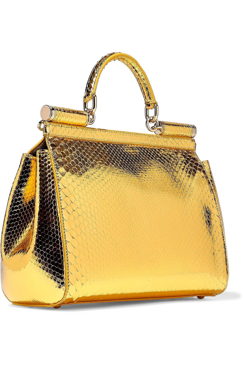 DOLCE&GABBANA Metallic python shoulder bag